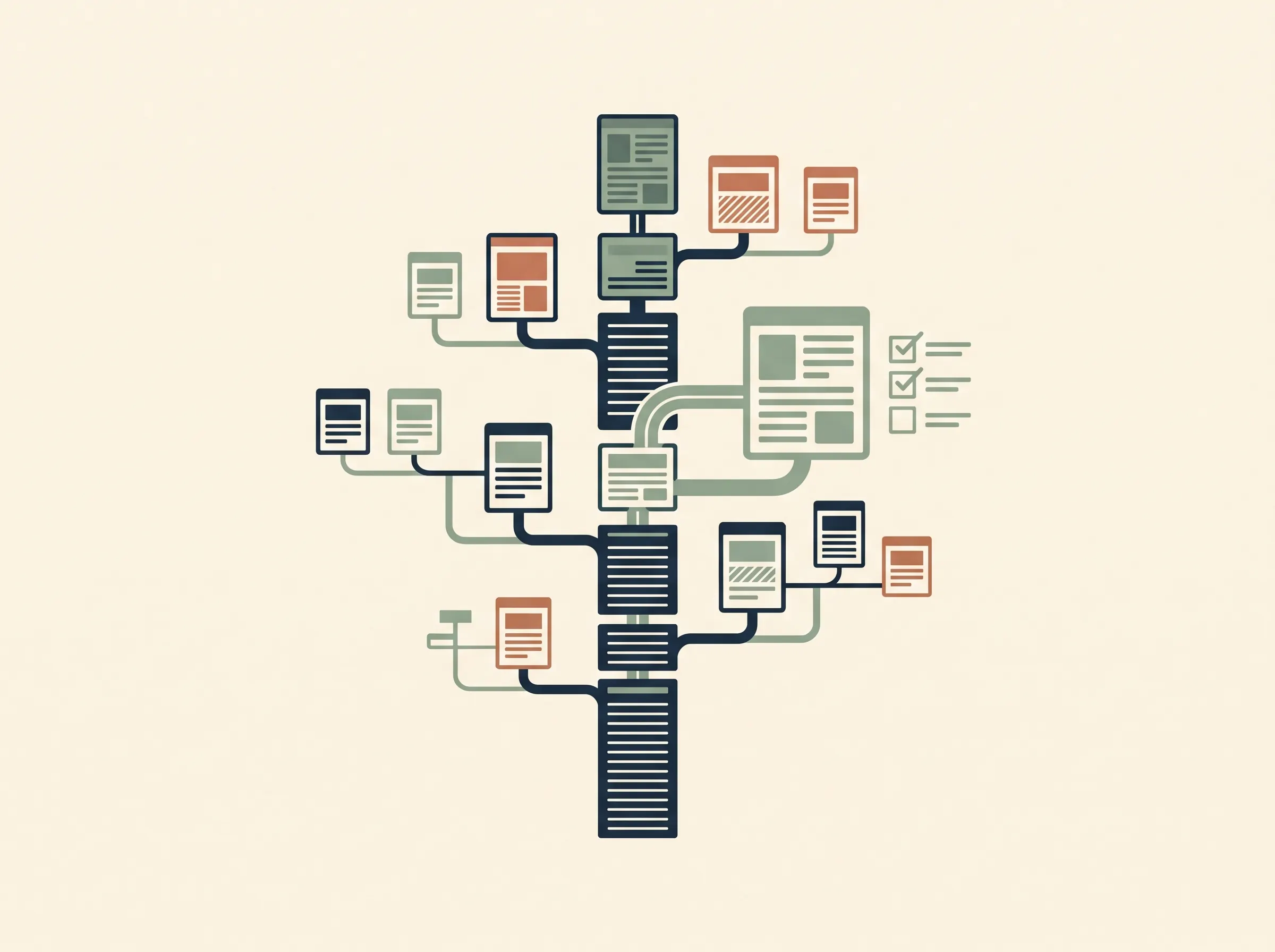Permission check illustration shows one client page branch separated from other project pages